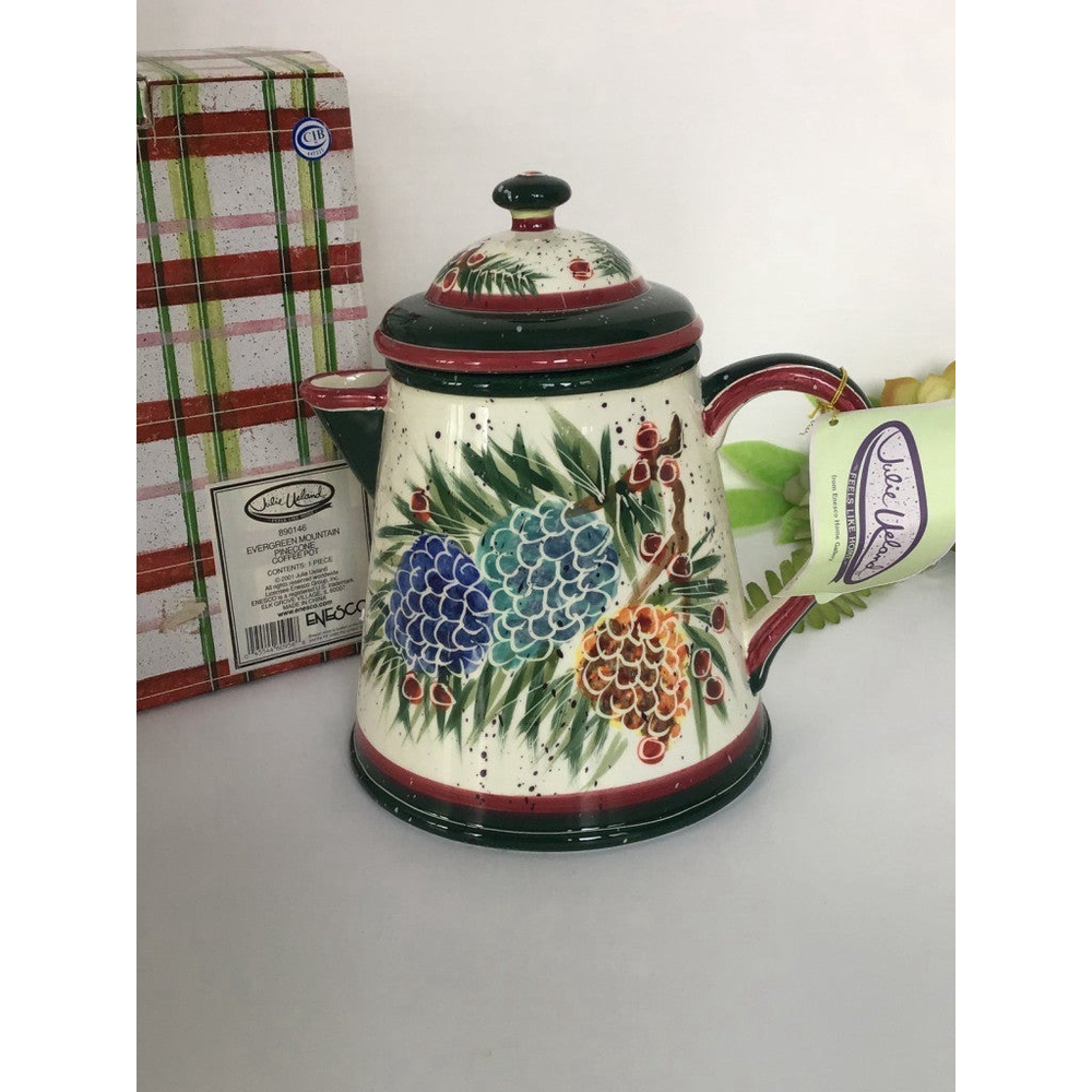 Vintage Julie Ueland Handpainted Coffeepot